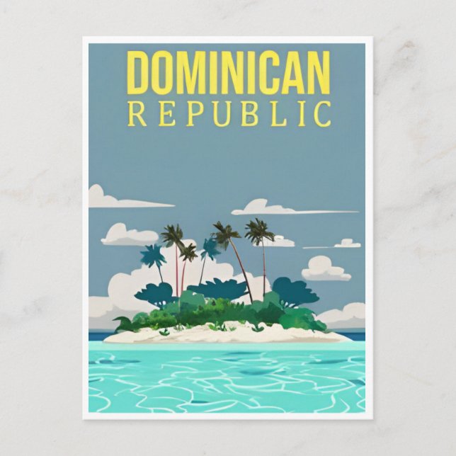 Punta Cana Dominican Republic Travel Art Vintage  Postcard (Front)