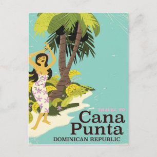 Punta Cana Dominican Republic Travel poster Postcard