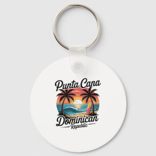 Punta Cana Dominican Republic Tropical Beach Vacat Keychain