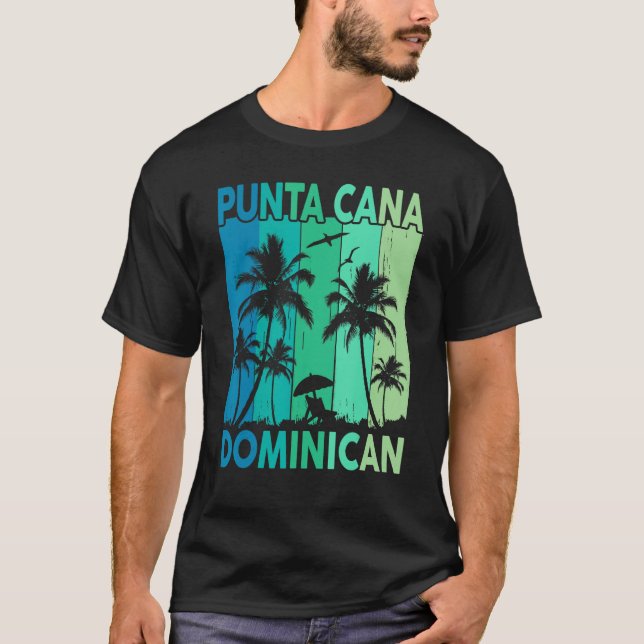 Punta Cana Dominican Vacation Shirt Palm Tree Beac (Front)
