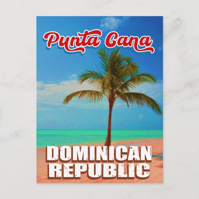 Punta Cana Dominican - Vintage Souvenir 80s Postcard (Front)