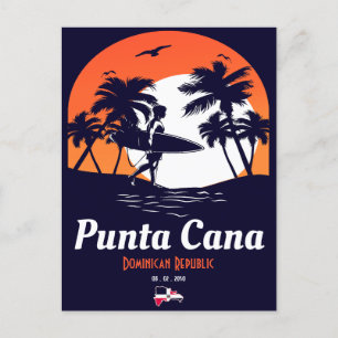 Punta Cana Dominican - Vintage Souvenir 80s Postcard