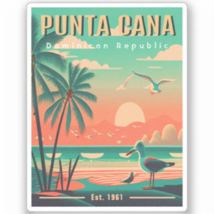 Punta Cana DR Retro Flamingos Souvenir 1950s