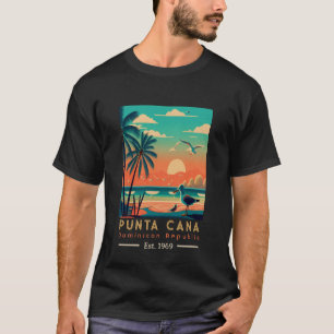 Punta Cana DR Retro Sunset Souvenirs 1960s T-Shirt