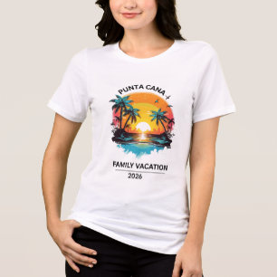 Punta Cana Family Vacation Matching Family T-Shirt Tri-Blend Shirt