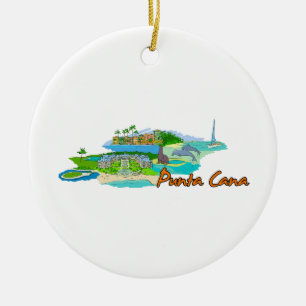 Punta Cana - Mexico.png Ceramic Ornament