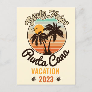 Punta Cana personalize Vacation 2023 Retro 60s Postcard