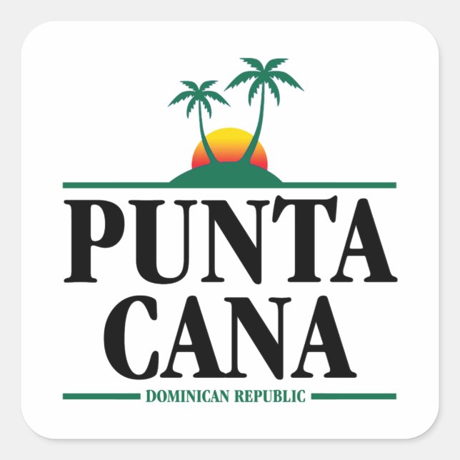 Punta Cana Square Sticker (Front)