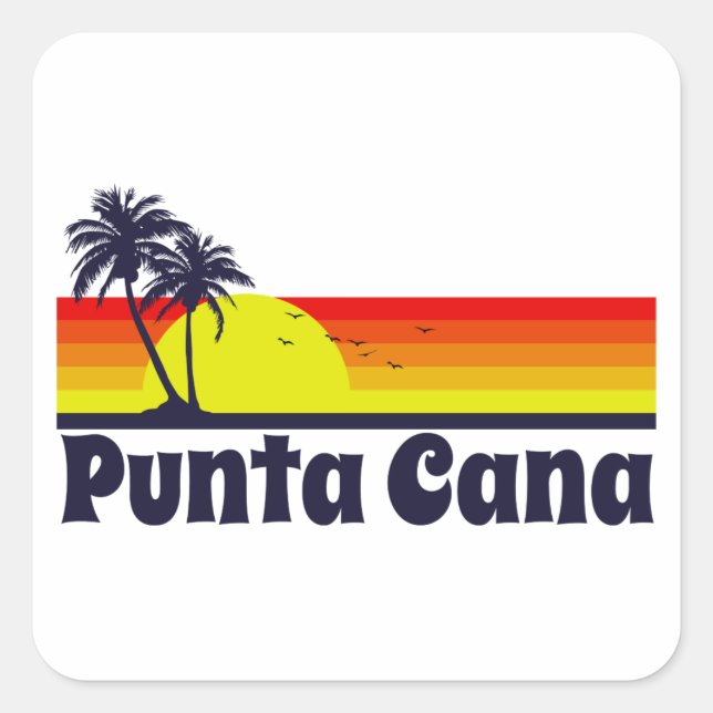 Punta Cana Square Sticker (Front)