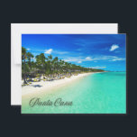 Punta Cana Tropical Sandy Beach Resort View  Postcard<br><div class="desc">Punta Cana in Dominical Republic</div>