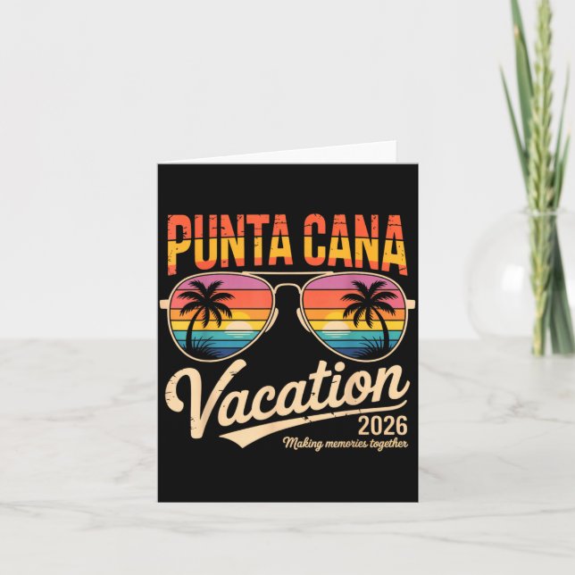 Punta Cana Vacation 2026 Making Memories Summer Be Card (Front)