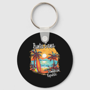 Punta Cana Vacation Dominican Republic Beach Famil Keychain