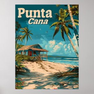 Punta Cana Vintage travel Poster