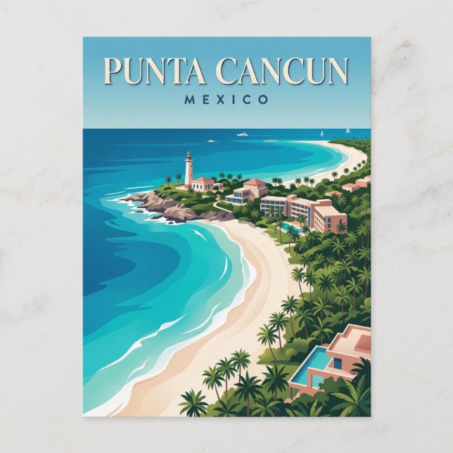 Punta Cancun Mexico Postcard (Front)