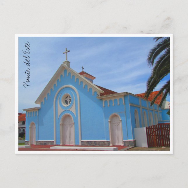 punta del este blue church postcard (Front)
