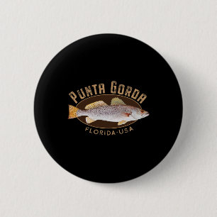 Punta Gorda Florida Fishing Souvenir 2 Inch Round Button
