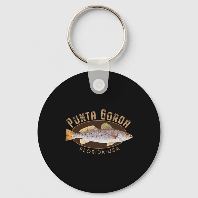 Punta Gorda Florida Fishing Souvenir  Keychain (Front)