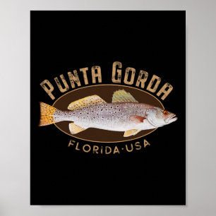 Punta Gorda Florida Fishing Souvenir  Poster