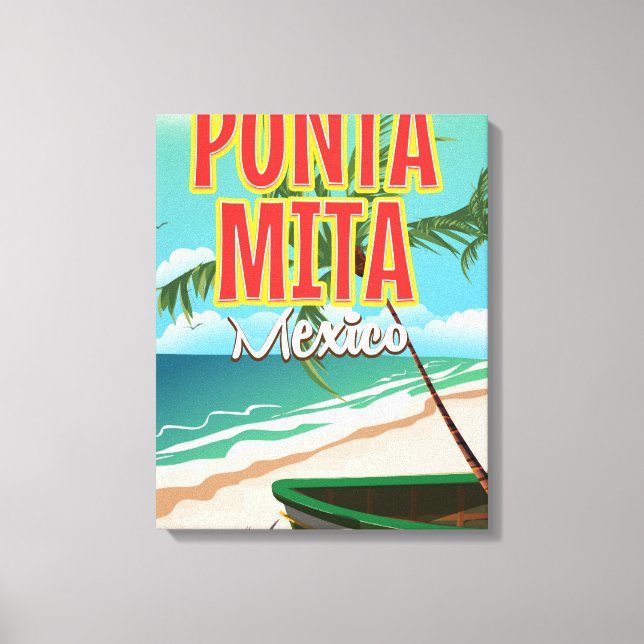 Punta Mita Mexican travel poster Canvas Print (Front)