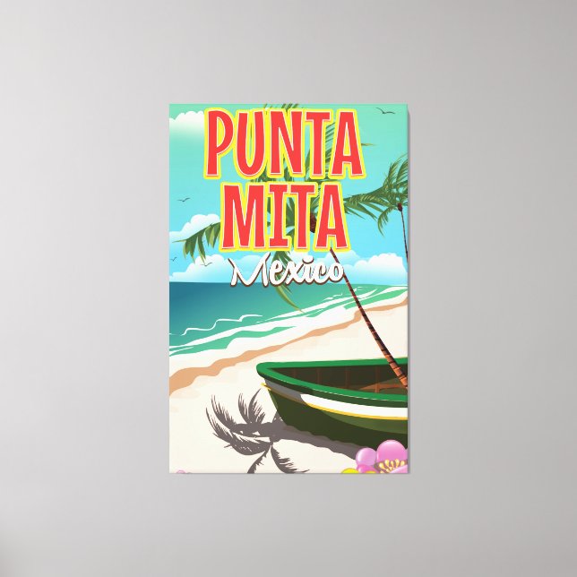 Punta Mita Mexican travel poster Canvas Print (Front)