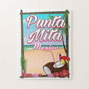 Punta Mita, Mexico Beach travel poster Jigsaw Puzzle