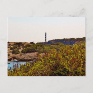 Punta Moscarter Lighthouse Portinatx Ibiza Postcard