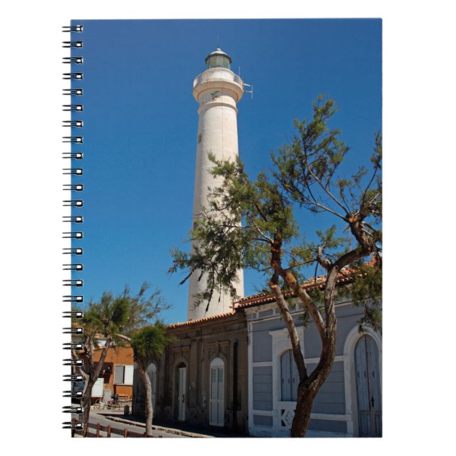 Punta Secca lighthouse, Sicily, Italy Notebook (Front)