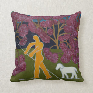 Punting in the River Avon 2011 Throw Pillow