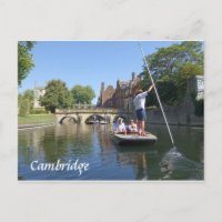 punting on the river Cam in Cambridge