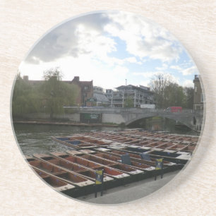 Punts on the River Cam in Cambridge Coaster