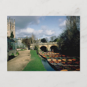 Punts on the River Cherwell at Magdalen Bridge Postcard