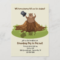 Punxsutawney Phil Groundhog Day Invitation
