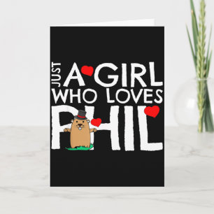 Punxsy Phils Cute Groundhog Day February 2 Design  Card