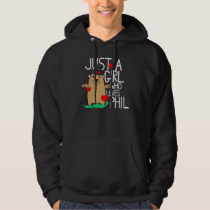 Punxsy Phil's Cute Groundhog Day Holiday Design fo Hoodie