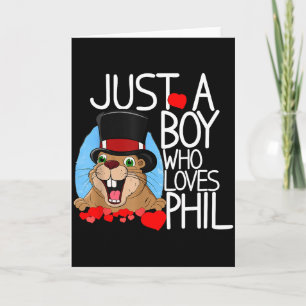 Punxsy Phils Cute Groundhog Day Holiday Design For Card