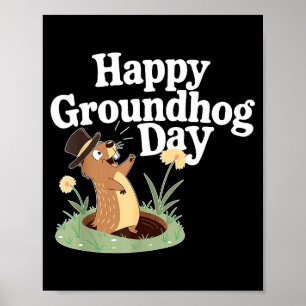 Punxy Phils Cute Groundhog Day Costume February 2n Poster