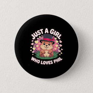Punxy Phils Groundhog Day Costume February 2nd Cut 2 Inch Round Button
