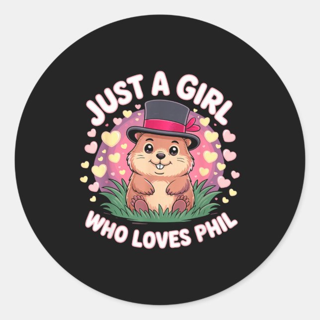 Punxy Phils Groundhog Day Costume February 2nd Cut Classic Round Sticker (Front)