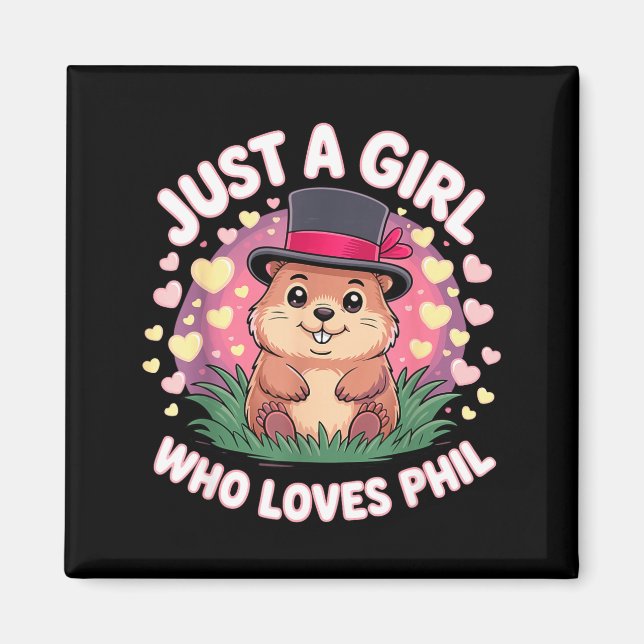 Punxy Phils Groundhog Day Costume February 2nd Cut Magnet (Front)