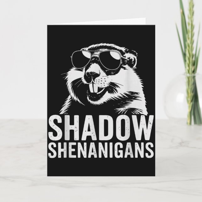 Punxy Phils Groundhog Day February 2nd Shadow Cost Card (Front)