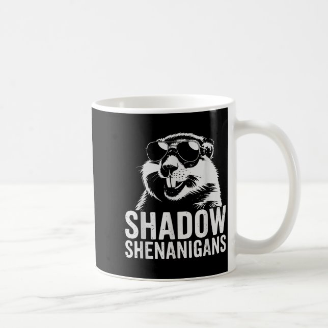 Punxy Phils Groundhog Day February 2nd Shadow Cost Coffee Mug (Right)