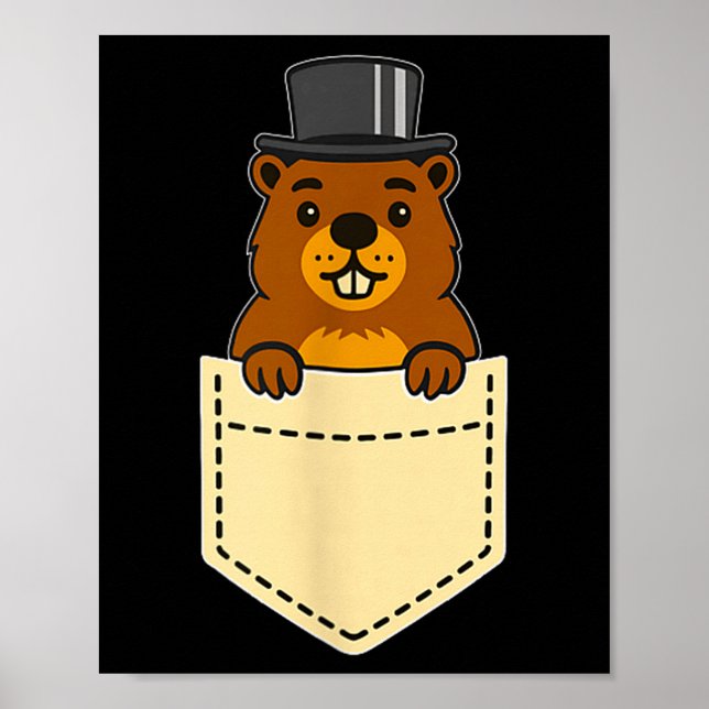 Punxy Phils Groundhog Day Pocket Design February 2 Poster (Front)