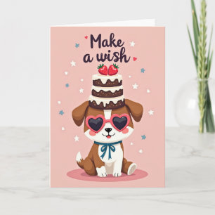Pup Cake Birthday Card