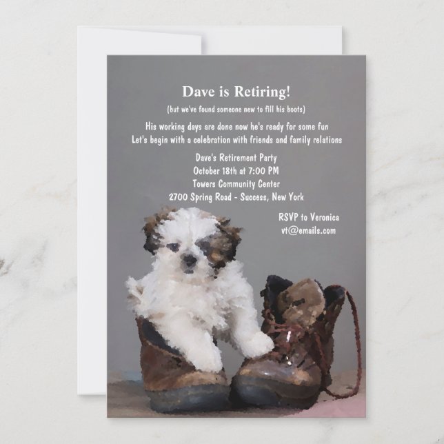 Pup in Boots Invitation (Front)