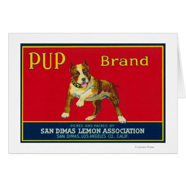 Pup Lemon LabelSan Dimas, CA (Front Horizontal)