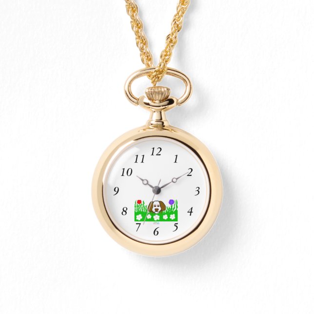 Pup N Play Gold Necklace Watch (Front)
