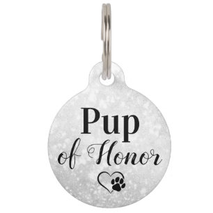Pup Of Honour Personalized Dog Pet Wedding Pet Tag