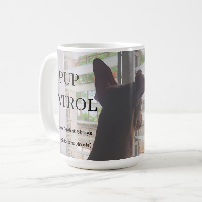 Pup Patrol Chuweenie Mug – Funny Dog Lover Gift (Front Left)