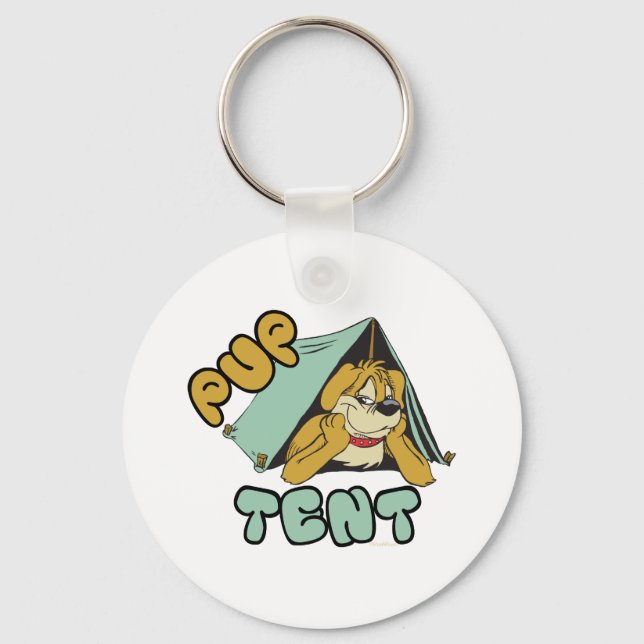 Pup Tent Camping Keychain (Front)