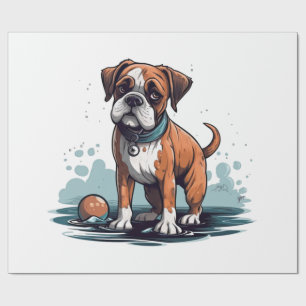 PupArt Design Boxer Briefs - Funny Dog Graphic Wrapping Paper